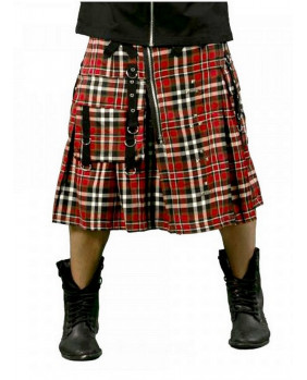 Kilt écossais rouge avec poche