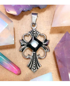 Gothic cross pendant with...
