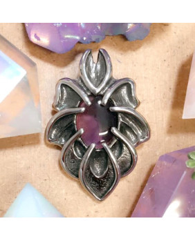 Gothic pendant with purple...