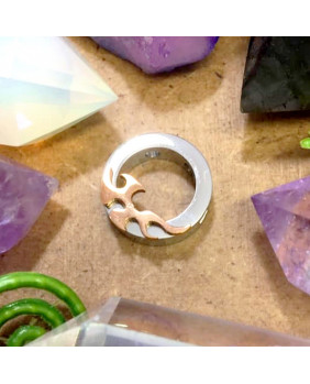 Rock Rings Pendant with Flame