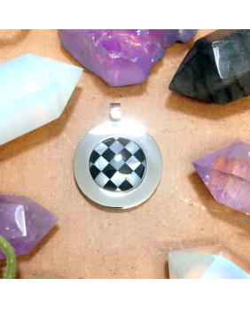 Rock Pearl Checkered Pendant