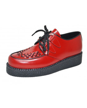 Creepers red de leather...