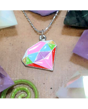 Multicoloured Diamond Pendant