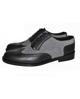Derby shoes gray and black...
