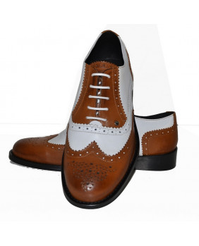 Derby shoes white and brown...