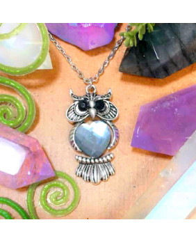 Owl pendant necklace with...
