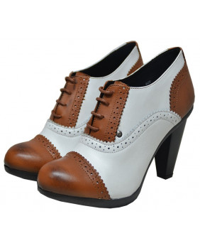 Pumps white and brown a...