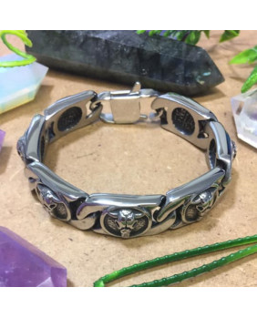 Buffalo skull chain bracelet
