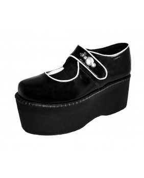 Shoes platform black patent...