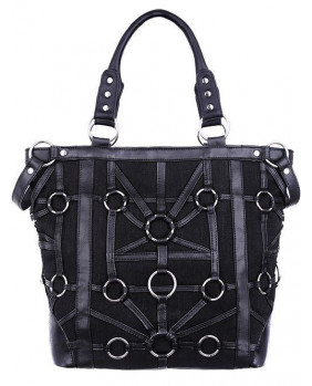 Gothic denim handbag with...