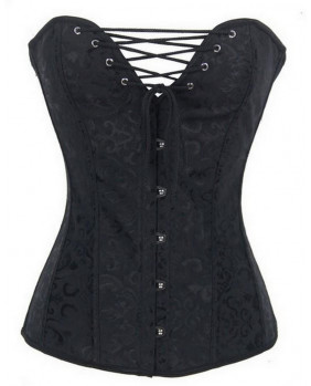 Gothic lace-up neckline corset