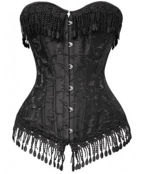 Black corset with fringes