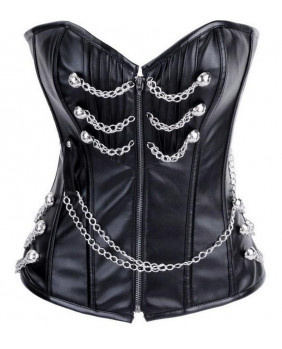 Gothic pvc corset and chains