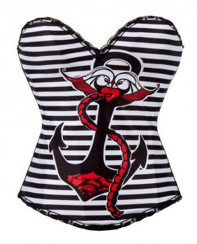 Marine anchor pin-up bustier