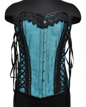 Black and blue green bustier