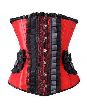 Red and black waist cincher