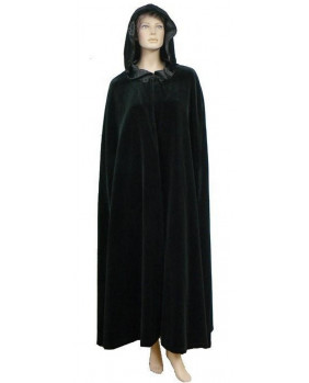 Gothic black velvet cape