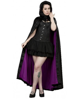 Capa gótica negra y violeta