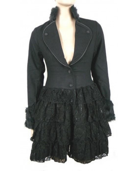 Gothic wool and lace coat