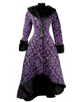 Gothic long coat in purple...