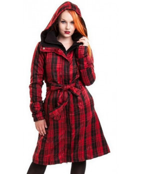 Red check coat