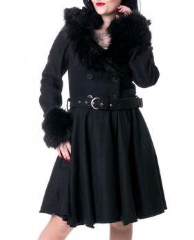Linsy black gothic coat