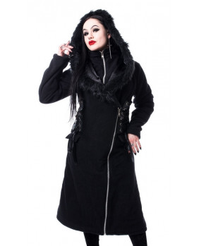 Long black coat for women...