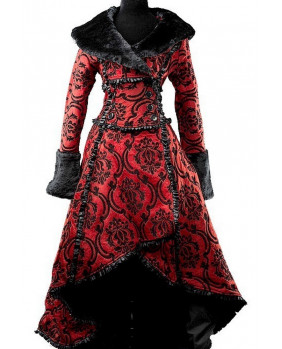 Manteau Noir Rouge Gothique...