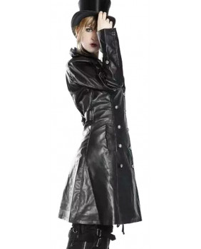 Gothic faux leather coat