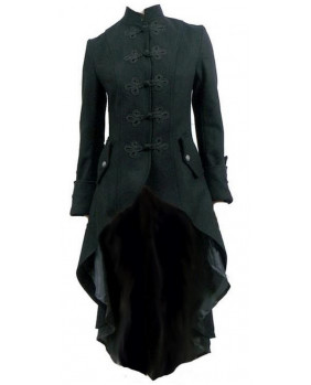 Gothic black wool frock coat