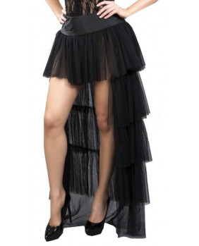 Black asymmetric skirt Denise