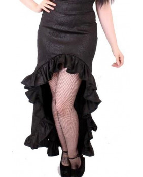 Gothic black brocade skirt