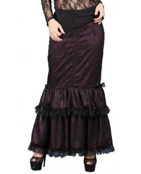 Long purple lace skirt