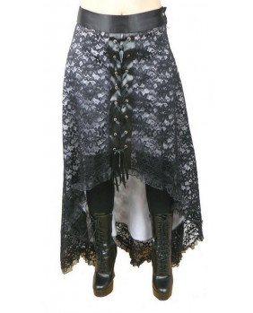 Goth skirt black lace /...