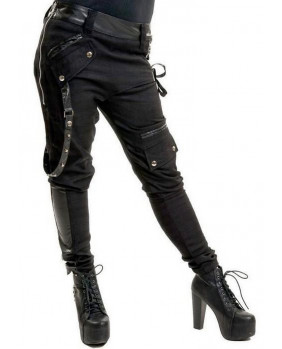 Pantalon gothique punk noir...