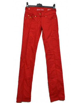 Red pop rock pants