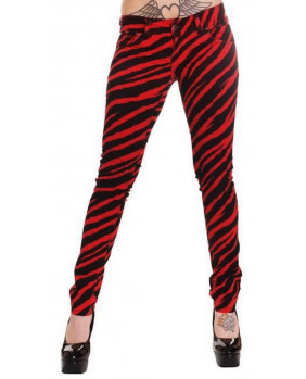 Red and black zebra pants