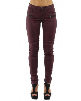 Burgundy jeans pants