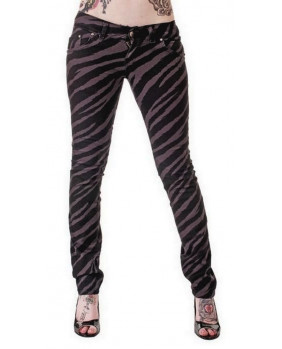Gray zebra pants