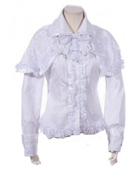 White gothic bolero blouse