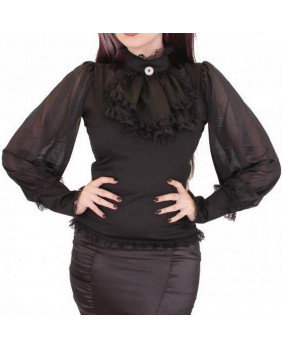 Victorian black gothic blouse