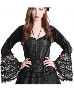 Velvet and lace Gothic blouse