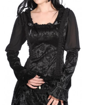 Gothic satin corset top