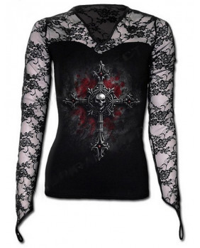 Gothic lace top Vamp Fang