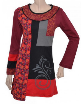 Red ethnic top Atharva