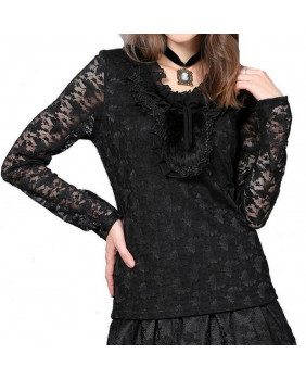 Gothic butterfly lace top
