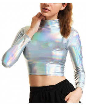Silver holographic top