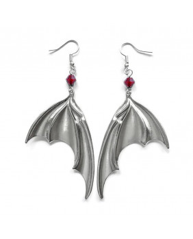 Bat Wing Earring with red...