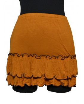 Short caramel fashion skirt