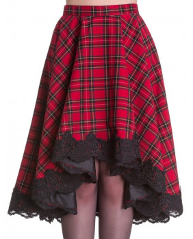 Falda gótica escocesa punk...